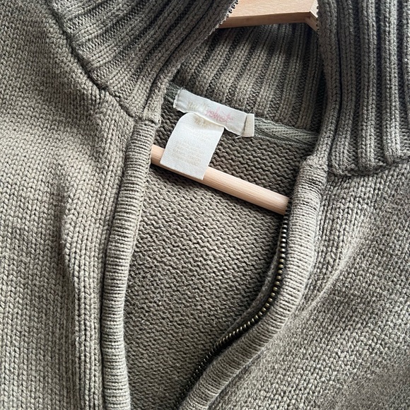 knitted high neck two way zipper jacket - Picture 3 of 5